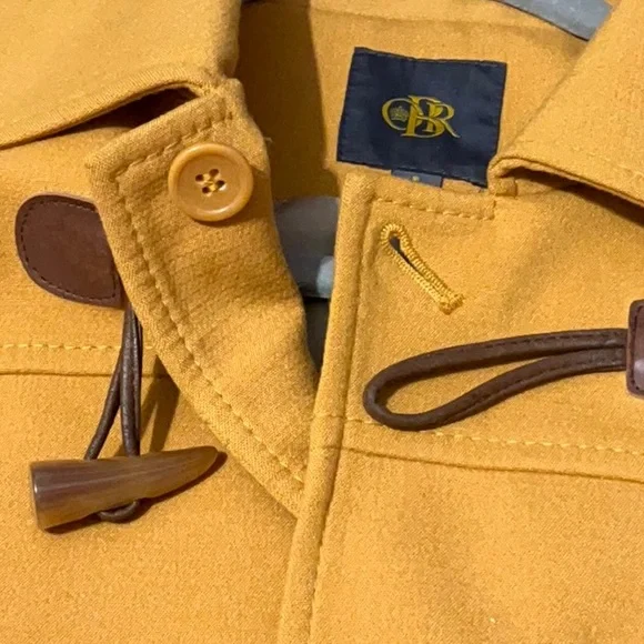 OUTBACK RED Vintage Duffle Coat S 19” p2p Mustard EUC - Picture 5 of 11